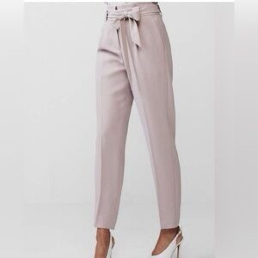NWT Express Light Pink Ankle Super High Rise Pants Size 16S